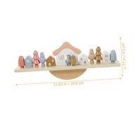 ERINGOGO Blocs Bois Éducatifs pour Garçon Fille Jeu Empilage Équilibré Bois Naturel de Construction Montessori pour Développement Cognitif et Social et Filles