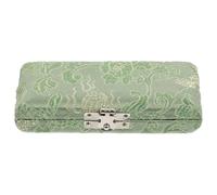 ERINGOGO Boîte à Anches Hautbois Soie Verte Coffret de Rangement avec Ventilation Protection pour Instrument de Musique