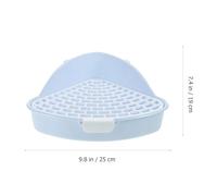 ERINGOGO Boîte à Litière Triangle pour Lapin et Petits Rongeurs Bac Angle Antidérapant avec Fixation Stable Toilette Portable pour Entraînement Hygiénique des et Cobayes