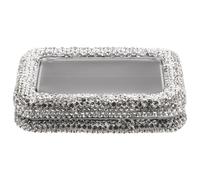 ERINGOGO Boîte à Médiators en Fer-Blanc Strass Fenêtre Transparente Protection Anti-Poussière Étui Portable pour Médiators de Guitare Acoustique Électrique et Basse Coffret de