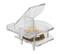 ERINGOGO Boîte à Musique Piano en Cristal Transparent Miniature Décorative en Verre Figurine Musicale Rétro pour Décoration Maison et Bureau Présent pour Fêtes et Anniversaires