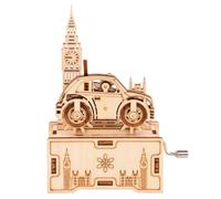 ERINGOGO Boîte à Musique Puzzle en Bois Naturel 3D Mini Manivelle Manuelle Éducatif DIY pour Garçon et Filles et Adultes Kit de Construction Artisanal Compact pour Décoration et