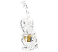 ERINGOGO Boîte à Musique Violon en Acrylique Transparent à Remontage Mécanique Ornement Décoratif de Bureau Présent Original pour Mariage et Anniversaire Mélodie Douce Design Moderne