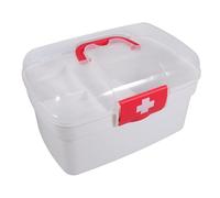 ERINGOGO Boîte à Portable Organisateur de Rangement Mallette de Secours Blanche Trousse Médicale pour Maison et Bureau Stockage Pratique pour Urgences Utilisation Domestique Voyage