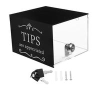 ERINGOGO Boîte à Pourboires Transparente avec Serrure Urne à Dons Acrylique pour Cafés Restaurants Bars et Musiciens Sécurisée et Visible pour Collectes et Économies