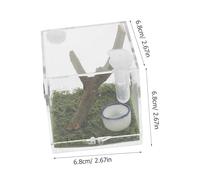 ERINGOGO Boîte D’élevage Araignée Sauteuse en Acrylique Orifice D’Alimentation et Ventilation, Taille Moyenne et Grosse, Habitat Transparent pour Reptiles et Petits Insectes, Usage