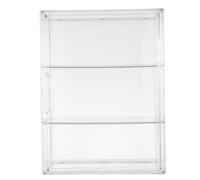 ERINGOGO Boîte de Présentation en Acrylique Transparente 36X27X13 CM 2 Compartiments Vitrine Magnétique Empilable pour Figurines et Objets de Collection Organisateur Anti-Poussière