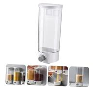 ERINGOGO Boîte de Rangement Mural Transparente avec Bouton Poussoir Distributeur Hermétique pour Céréales Grossières Facile à Installer Mur Lisse Dose pour Cuisine et Stockage Alimentaire