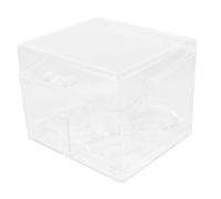 ERINGOGO Boîte de Rangement Transparente en Plastique pour Cosmétiques Trois Compartiments, Facile à Nettoyer, pour Organiser les Éponges de Maquillage