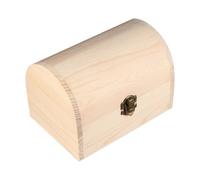 ERINGOGO Boîte en Bois Massif Soi-Même 16 X 122 X 115 CM Coffret Non Finition à Serrure Arquée pour Rangement DIY Peinture Argile et Loisirs Créatifs