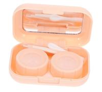 ERINGOGO Boîte Lentilles Contact Simple Mat Rayures avec Miroir Étui Compact et pour Stockage Pratique et Protection des Lentilles de Contact Kit de Rangement Portable pour Usage Quotidien