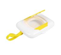 ERINGOGO Boîte Porte-lingettes Humides Portable pour Bébé, Étui Réutilisable Jaune en Plastique, Léger et Pratique pour Poussette et Voyages, Porte-lingettes Compact pour Maman Active