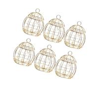 ERINGOGO Boîtes à Bonbons Dorées Cage Oiseaux 12 Pièces en Fer-Blanc Creuses pour Bonbonnière Mariage et Coffret Chocolat Invités