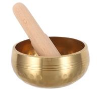 ERINGOGO Bol Chantant Népalais Artisanal 8 CM avec Maillet en Bois Bol Tibétain de Contemplation et Yoga Pleine Conscience et Bien-être Outil Portable pour Débutants