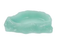 ERINGOGO Bol d'eau Qui Brille dans pour Gecko lumière Plat de Nourriture de Tortue Petit Assiette Bols d'alimentation de lézard Bol de Tortue Plat d'eau de Tortue résine Vert Clair