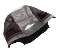 ERINGOGO Bonnet de Postiche en Dentelle Transparente 10x12 Cm avec Velours Double Face Marron, Bande Thermocollante Ajustable Anti-transpiration, Filet Respirant pour Maintien Confortable