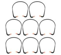 ERINGOGO Bouchons D'oreilles en Silicone Solide Bande, Légers et Adaptés pour Dormir ou Voyages en Train, Lot de 8 Pièces Noirs Confortables et Réutilisables