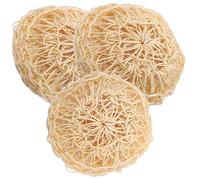 ERINGOGO Boule De Bain Exfoliante En Sisal Naturel 3 Pièces 13x13 Cm Gommage Doux Corps Confortable Et Solide Aide à La Circulation Sanguine