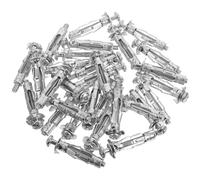 ERINGOGO Boulons D’ancrage Galvanisés M4 X 32 Mm - Lot de 30 Chevilles pour Cloisons Creuses en Plaques de Plâtre - Vis à Expansion Haute Résistance pour Fixation Portes et Murs Creux -