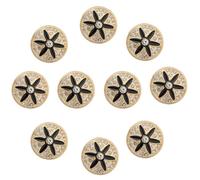 ERINGOGO Boutons Métalliques Ronds Noirs Texture Complète Boutonnière Lisse Accessoires Élégants pour Vêtements 22mm Lot de 10 Pièces pour Manteau en Laine