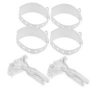 ERINGOGO Bracelet D'urgence Médicale, Bracelet D'hôpital en Pvc Blanc 100 Pièces, à Usage Unique, Inscriptible, pour Hôpital et Milieu Médical