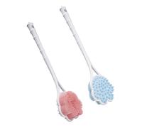 ERINGOGO Brosse de Bain à Long Manche 2Pcs Brosse de Massage Douce Silicone Anti Nettoyage et Exfoliation Accessoire de Bain Pratique pour Hommes et Femmes Design Ergonomique
