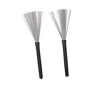 ERINGOGO Brosse de Batterie Rétractable Fil Acier avec Manche Antidérapant Baguette de Batterie pour Jazz de Volume et Articulation Améliorés