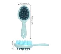 ERINGOGO Brosse de Massage Verte Brosse Exfoliante pour Shampooing Soin Capillaire Manuel pour Cheveux Courts et Longs et Relaxant Antipelliculaire et Apaisant