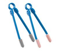 ERINGOGO Brosse Douce pour Yeux de Chat et Chien 2pcs, Ergonomique Poignée Antidérapante en Abs et Polyéthylène, Toilettage des Animaux de Compagnie