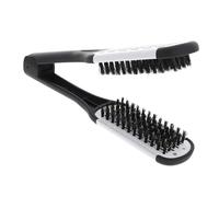 ERINGOGO Brosse Lissante Cheveux Poils de Sanglier Peigne Lisseur Ergonomique pour Femmes Coiffage Professionnel Lissage Naturel et Brillant Noir et Blanc