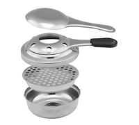 ERINGOGO Brûleur à Portable Acier Inoxydable avec Cache de Sécurité Multi Usage pour Buffet Barbecue Cuisson Fondue et Thé Haute Température Détachable et Facile à Nettoyer