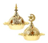 ERINGOGO Brûleur Porte-encens créatif 2pcs Alliage Or Vintage pour décoration intérieure dans hôtel et Restaurant