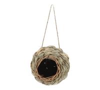 ERINGOGO Cabane en Herbe Tissée Main pour Hamster Nain, Refuge Écologique en Jonc de Mer Naturel, Habitat Solide 30x29 Cm, Accessoire pour Cage Petits Animaux, Cachette Confortable