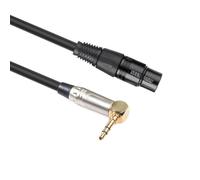 ERINGOGO Câble Adaptateur 3,5 MM vers Xlr Femelle 0,3 M Coude à 90 Degrés Plaqué Solide Compatible Microphones et Appareils Audio