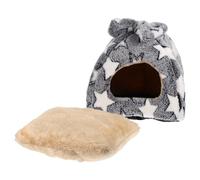 ERINGOGO Cachette pour Hamster de Yourte Mongole 25x25 Cm Coussin en Coton Doux Nid Chaud pour Hamster Hiver Maison Confortable pour Petits Animaux Cachette pour Cobayes Coussin Décoratif