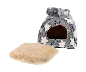 ERINGOGO Cachette pour Hamster de Yourte Mongole 25x25 Cm Coussin en Coton Doux Nid Chaud pour Hamster Hiver Maison Confortable pour Petits Animaux Cachette pour Cobayes Coussin Décoratif
