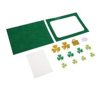ERINGOGO Cadre Photo Décoratif en Feutre Non Tissé Vert Trèfle Kit DIY Saint-Patrick Petit Cadre Photo Ornement pour Décoration Festive de Vacances Décoration Chambre et Bureau 1