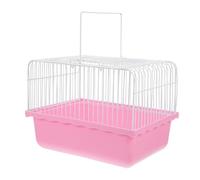 ERINGOGO Cage à Oiseaux portative Cage de Transport d'oiseaux Petite Cage d'oiseau Porte-Petits Oiseaux Cage à Ara Cage calopsitte Suspendue Cage pour Petits Animaux Pigeon Abdos Rose