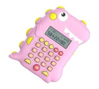 ERINGOGO Calculatrice Miniature Dinosaure Rose pour Garçon et Filles, Éducatif Électronique D’Apprentissage Précoce, Machine Intelligente pour Exercices de Calcul Oral, pour L’école
