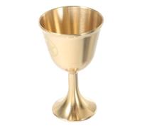 ERINGOGO Calice Pentagramme en Laiton Massif Grand Gobelet d'Autel Vintage à Vin Coupe Rituelle Médiévale pour Cérémonies Spirituelles et Pratiques Ésotériques Récipient Sacré