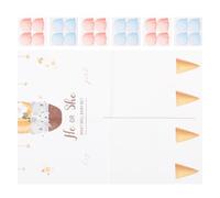 ERINGOGO Carte de Jeu Gender Reveal pour Fête de Révélation du Genre Bébé, Affiche « Garçon ou Fille » avec 36 Autocollants de Vote Bleus et Roses, Kit Décoration Anniversaire Shower,