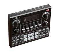 ERINGOGO Carte Son sur Téléphone Mobile Mixer Audio De Jeu Changeur De Voix pour Les Enfants Mélangeur Sonore Livestream Streaming Convertisseur Carte Son Ordinateur Abdos Noir