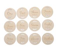 ERINGOGO Cartes en Bois pour Bébé Mois par Mois, Accessoires Commémoratifs Gravés, Design Créatif, pour Photographie de Naissance et Souvenirs