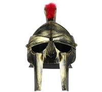 ERINGOGO Casque Romain en Plastique Rouge pour Adulte Chapeau de Guerrier Cosplay Vintage Accessoire de Costume Soldat pour Fête, Carnaval et Halloween