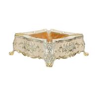 ERINGOGO Cendrier Décoratif D’intérieur en Plastique Incassable 17,5 X 17,5 Cm, Style Européen Vintage Bordures Sculptées de Roses, Plateau à Cigarettes Rétro pour Terrasse et Salon