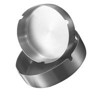 ERINGOGO Cendrier en Acier Inoxydable Argenté, Léger Grosse Capacité de Rangement, 2 Pièces à Trois Fentes, pour Hôtel et Chambre, Style Moderne et Classique