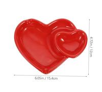 ERINGOGO Cendrier en Céramique Rouge de Cœur Cendrier pour Cigarettes et Cigares Décoration Intérieure pour Maison Bureau et Salon Accessoire Élégant pour Parties et Présents