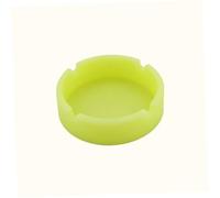 ERINGOGO Cendrier Rond Silicone Résistant Chaleur Jusqu à Incassable avec Supports Design Noctiluque pour Fumeurs à et Pratique Dimensions Couleur Jaune Lumineux