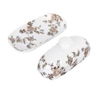 ERINGOGO Céramique avec Couvercle Récipient à Fromage et Plat de Design Européen Porcelaine Blanche Compatible Lave Réunions Familiales et