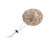ERINGOGO Chapeau de Paille pour Chien et Chat Chapeau de Soleil Ajustable avec Sangle Élastique Protection pour Petits Chiens et Chiots Style été Jardin Plage